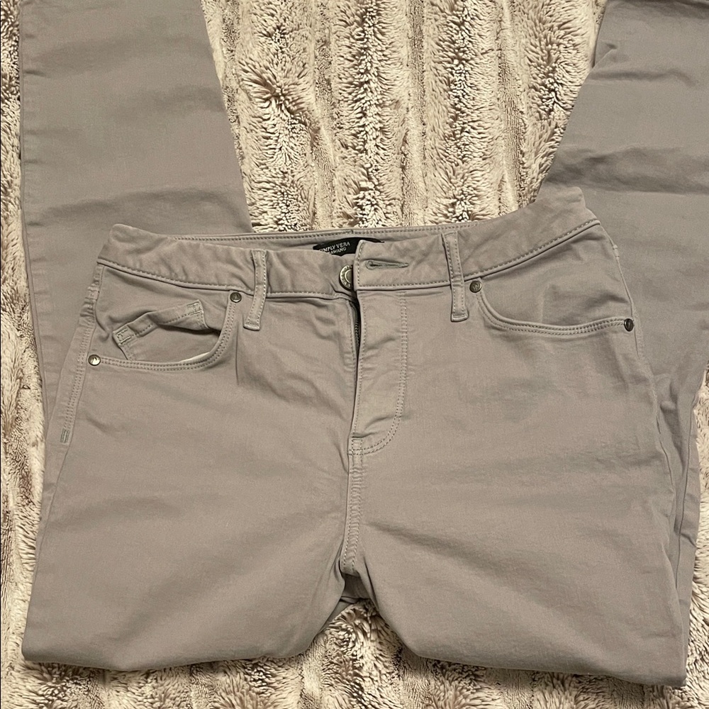 Simply Vera Vera Wang Light Gray Skinny Ankle Pants